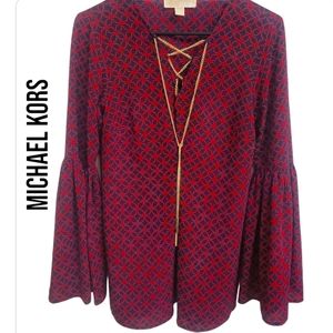 NWOT - Michael Kors criss-cross gold chain front  top - Size S